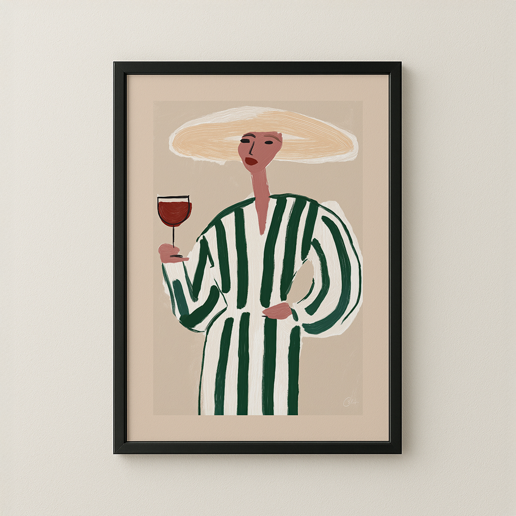 Framed kitchen and food art print on a neutral wall, a limited edition piece from the Celin Art Food and Kitchen collection