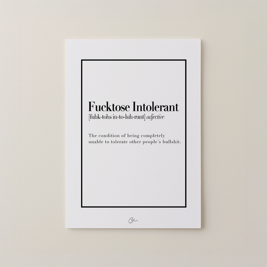 Fucktose Intolerant